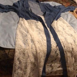 White blue blazer for dress or set of pants brand new